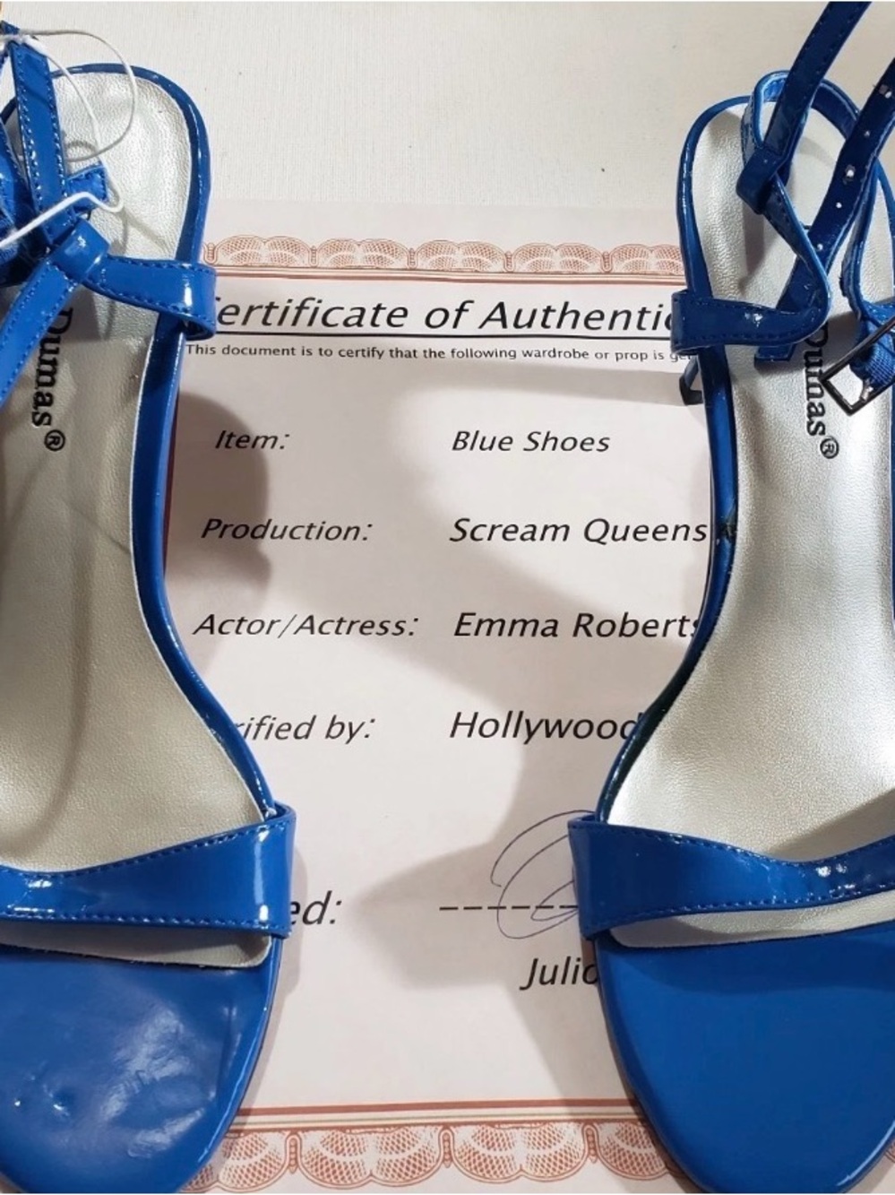 Scream Queens Emma Robert's Chanel Oberlin High Heels Authenticity Paper